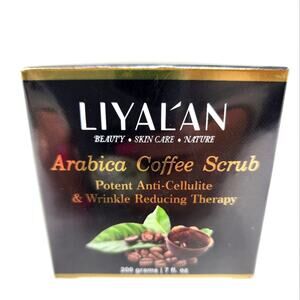 Liyalan Beauty Face Coffee Scrub Anti- Cellulite & Wrinkle Reducing New Sealed
